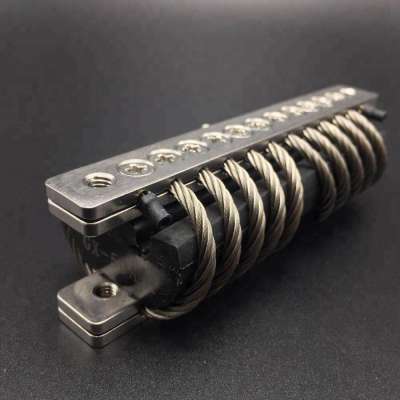 Metro Bogie Military Vehicles Electric Cabinet Defense Missile 100G Shock Absorption GX-60AN Wire Rope Shock Isolator